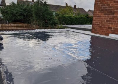 flat roof repair Liquid rubber is the ultimate roofing overlay system