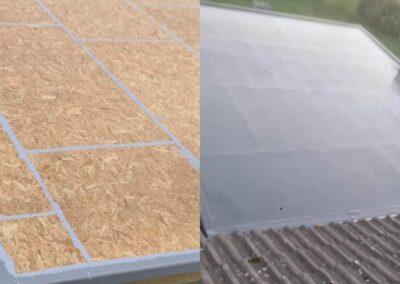 flat roof repair Liquid rubber is the ultimate roofing overlay system